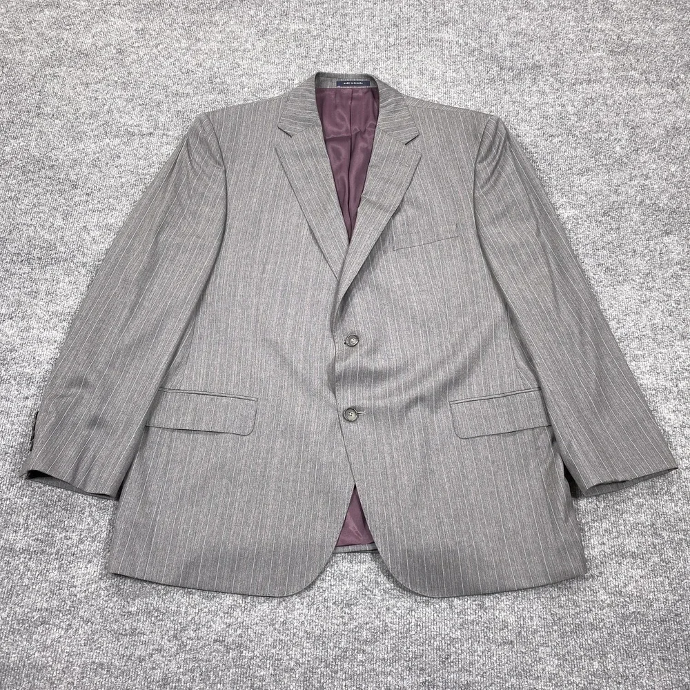 Cremieux Loro Piana Suit Jacket Mens 46 Gray Wool Blazer Single-Breasted